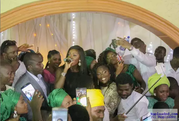 Photos: Tiwa Savage makes surprise appearance at a fan